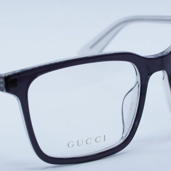 Gucci GG1120OA 002 Eyeglasses Grey 55mm Square Frame - Picture 9 of 11